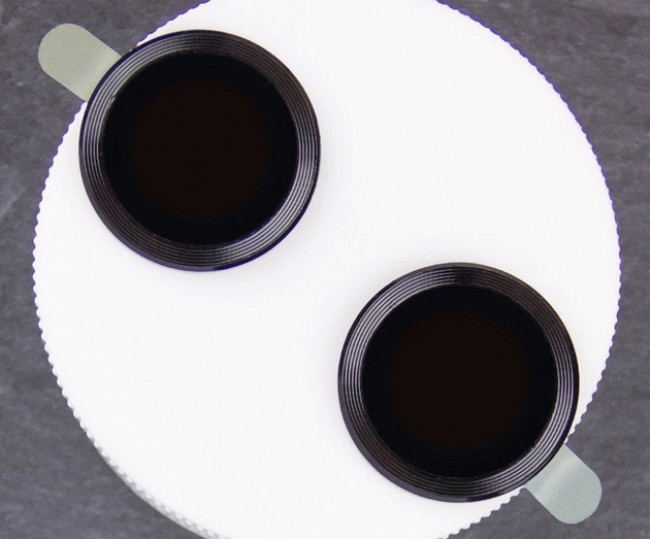 Защитное стекло Monblan для камеры iPhone 16/16 Plus Metal Ring Series (Black)